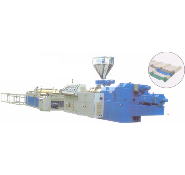 PVC wave plate and trapezia-shaped plate production line
